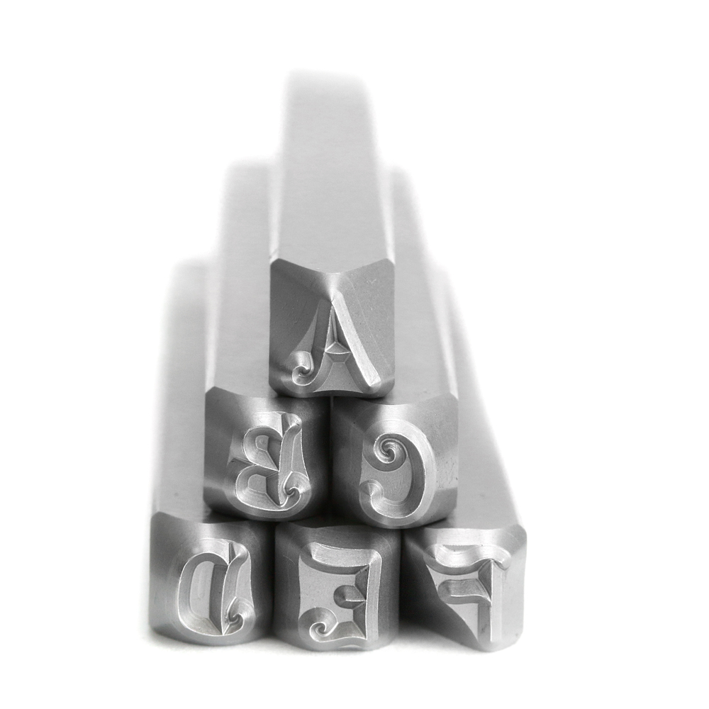 Metal Stamping Tools Beaducation Exact Series, Kismet Uppercase Letter Stamp Set 4.5mm, By Stamp Yours - Rated for Stainless